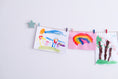 Load image into Gallery viewer, Kids art display with sage green stars
