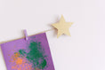 Load image into Gallery viewer, Natural twine kids artwork hanging line with gold star end pieces