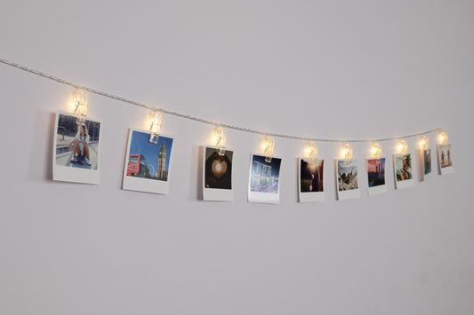 LED clothes peg photo hanger