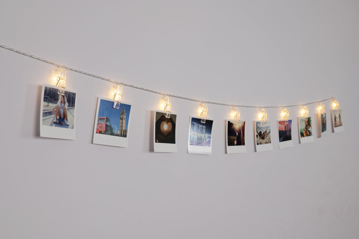 LED clothes peg photo hanger