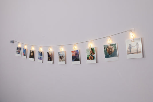 LED clothes peg photo hanger