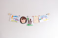 Load image into Gallery viewer, Kids art display with wooden circles
