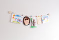 Load image into Gallery viewer, Kids art display with wooden circles
