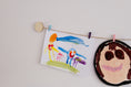 Load image into Gallery viewer, Kids art display with wooden circles
