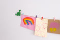 Load image into Gallery viewer, Green dinosaur Children's art work hanger

