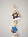 Load image into Gallery viewer, Rattan hearts photo display
