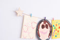 Load image into Gallery viewer, Kids art display with wooden stars

