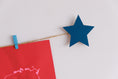 Load image into Gallery viewer, Kids art display with teal stars
