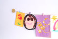 Load image into Gallery viewer, Gold circles kids art display
