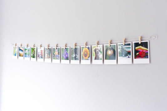 Horizontal cable photo display